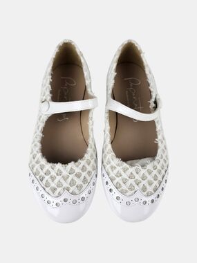 Papanatas Girls White Mary Jane Dress Shoe